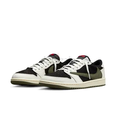 Nike Air Jordan 1 Low - Black/White/Olive (Mens) - Excellent Condition