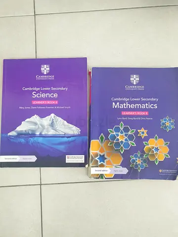 Cambridge Lower Secondary Mathematics  Science Textbooks (two books)
