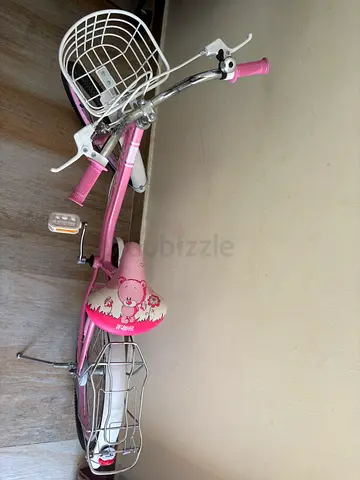 Pink Kids Bicycle with Basket and Rear Rack — Good Condition
