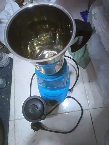 Used Electric Blender / Grinder - Stainless Jar, Blue Base
