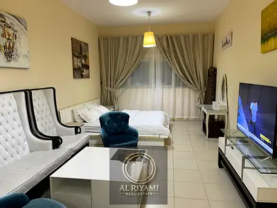 استوديو مفروش للإيجار في أبراج عجمان وان تاور شامل الفواتير