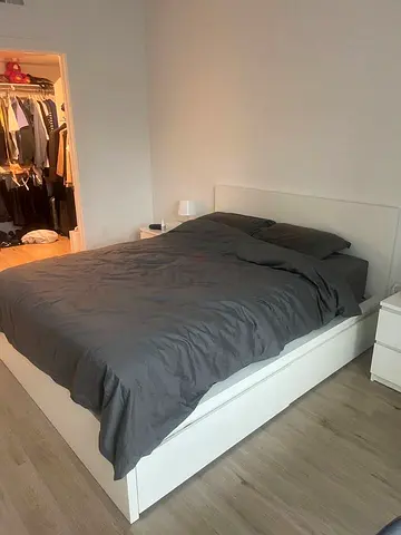 IKEA White MALM Queen Storage Bed with IKEA Mattress 160 x 200 cm