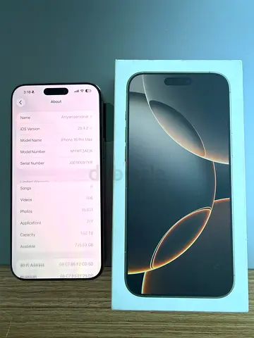 iPhone 16 promax 1 tb desert titanium TDRA