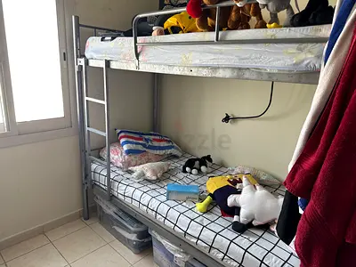 Metal Bunk Bed with Ladder - Good Condition