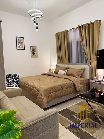 A fully furnished studio with excellent furnishings and plenty of space, located in Al-Rawda
