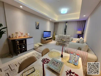 Luxurious one-bedroom apartment with new furniture for monthly rent in Ajman - Al Rashidiya 2 - Gulfa Tower
