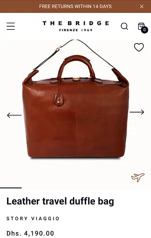 The Bridge leather travel duffle