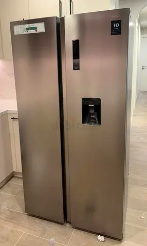 Teka Tall Stainless Steel Side-by-Side Fridge  Freezer with Water Dispenser