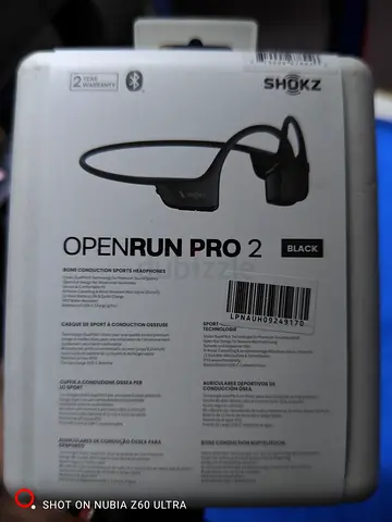 Shokz OpenRun Pro2Bone Conduction Headphones - Black, New in Box