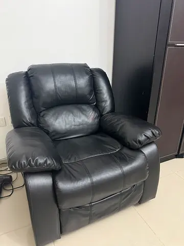 Leather recliner comfortable sofa