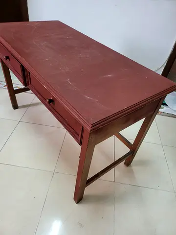 Table office/dine in 4 persons Solid wood rectangular with drawers