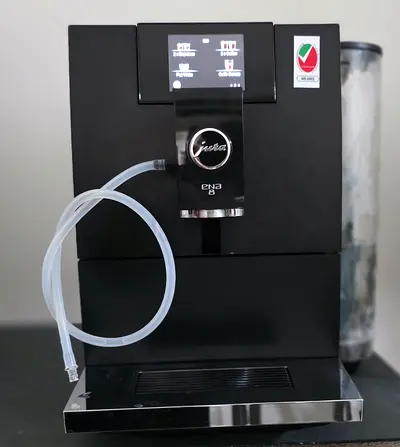 Jura Ena 8 Automatic Coffee  Espresso Machine - Black with water filter and descaling items