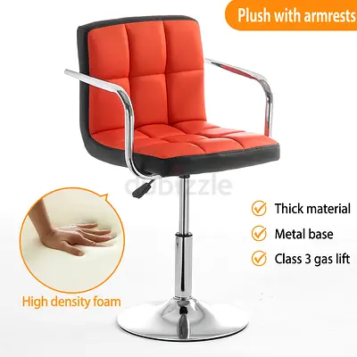 Luxury Adjustable Salon Chair with Armrests – Modern Hydraulic Swivel Chair