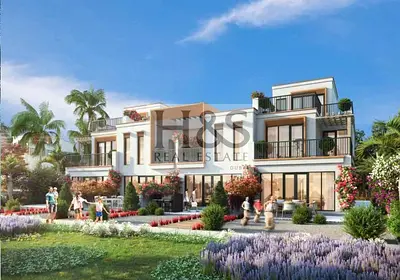تاون هاوس من 5 غرف نوم | ميكونوس لاجونز | إطلالات على الحديقة والمسبح | تصميمات داخلية مفروشة