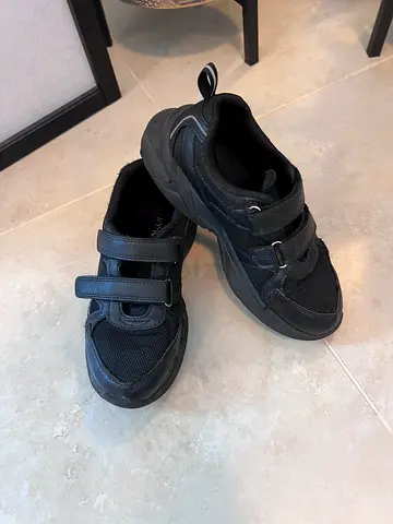 Black Velcro Sports Sneakers - Size 35
