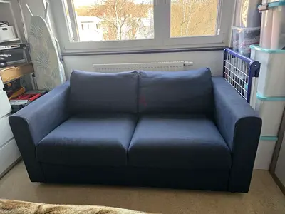 Blue 2-Seater Sofa Bed KEA VIMLE