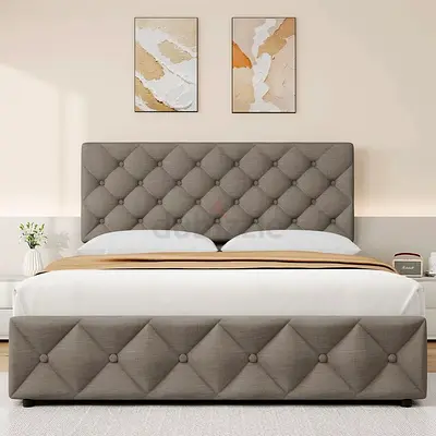 Grey King Size Bed