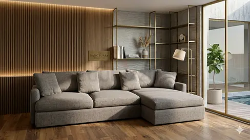 Brand New condition crate Barral lounge deep L Shape Sofa