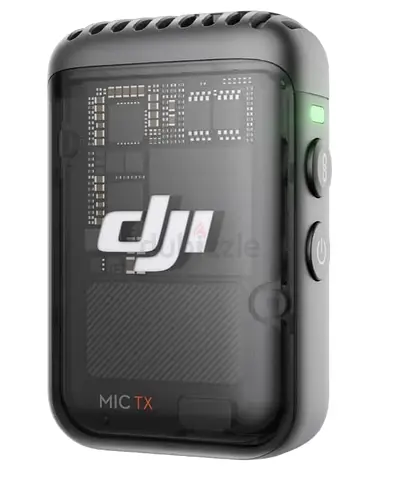 DJI Mic 2 Transmitter (Black), Wireless Microphone, Intelligent Noise Cancelling, 14-Hour Internal