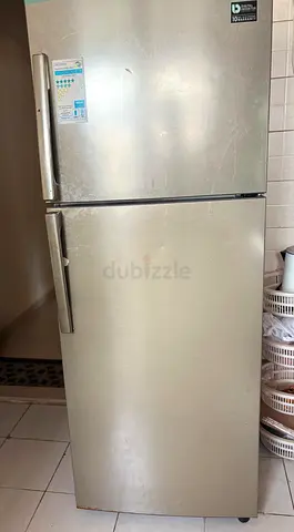 Used Silver Double-Door Refrigerator - Good Working Condition
