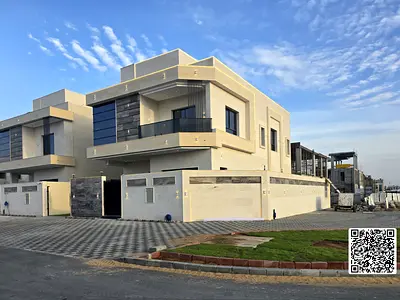 Modern corner villa with a large area, including registration and ownership fees, with a large setb