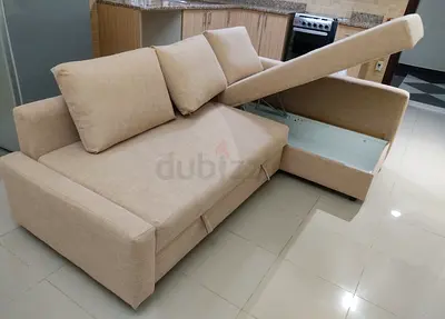 Ikea L Shape Sofa cum bed with big storage in L