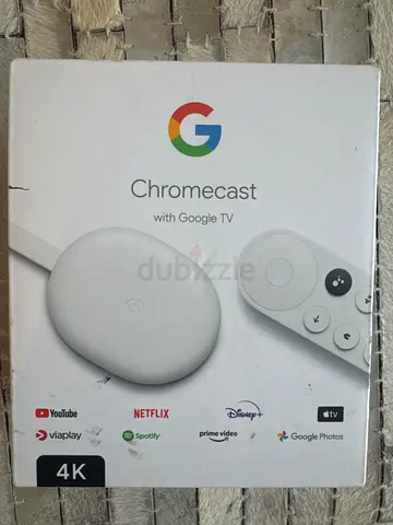 Google Chromecast with Google TV (4K) - White, Boxed