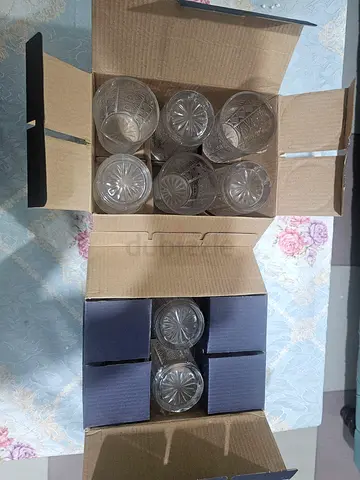 Set of 12 Cut-Glass Drinking Tumblers — Excellent condition