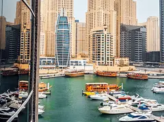 Chic 1BR Apartment with Private Balcony &amp; Marina View