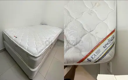 Used King Koil Double Mattress with Base - Good Condition