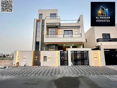 فيلا مطلة على شارعين طابقين و رووف تصميم كلاكسيك بسعر شامل رسوم التسجيل