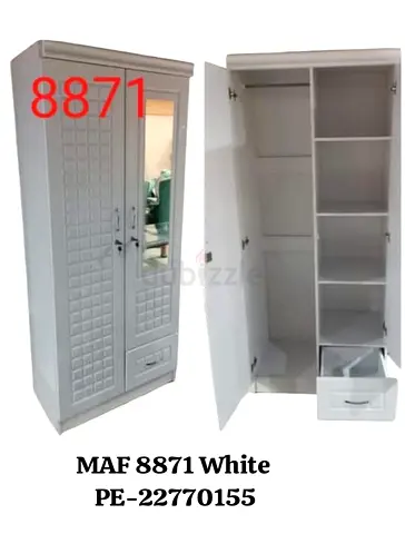 Wood Family Cupboard 2 door side mirror + drawer