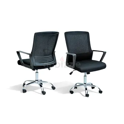 Low-Back Mesh Office Chair with Chrome Base