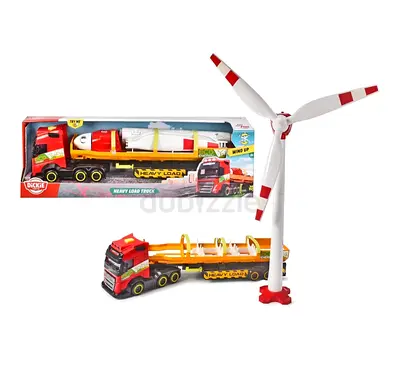 Wind Turbine Heavy Load Truck Toy - Wind Up Truck with Removable Turbine