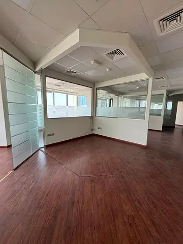 Office for annual rent in Sharjah | Free AC | 6 months free | Al Majaz 1, direct lake view | Flexible payment