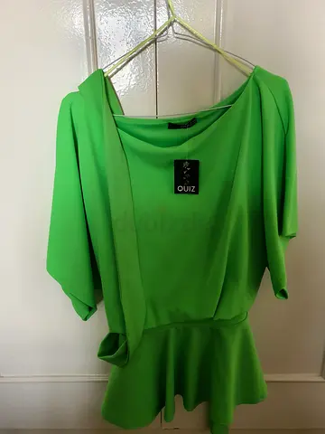 Green peplum top, brand new with tags (size 18)