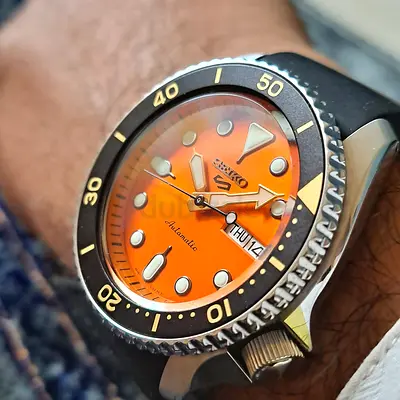 Seiko 5 Sports 5KX Diver-Style Watch with Orange Dial