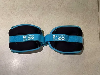 Domyos Toning Adjustable Wrist And Ankle Soft Weights Twin-Pack | 1 Kg | Blue | Abu Dhabi | 35AED