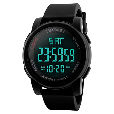 SKMEI Digital Sport Watch — Black, Water Resistant