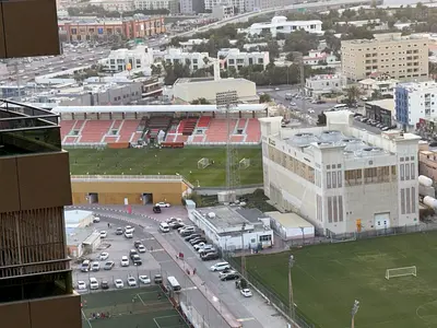One-bedroom apartment for annual rent in Horizon Towers – Al Rashidiya, Ajman. Prime location in a