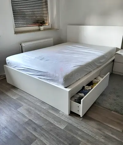 Ikea malm queen bed with ikea mattress like new