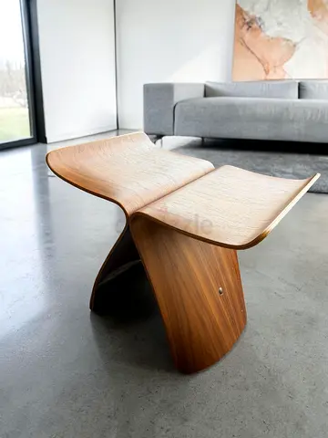 Wood Modern Butterfly Stool / Side Table - Curved Sori Yanagi Design