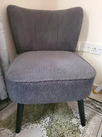 Gray Upholstered Accent Chair - Compact Lounge Chair