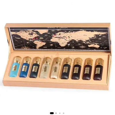 Ibraq Set of 9 Travel-Size Perfume Oils in Gift Box. 20 ml each one