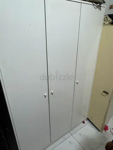 White 3-door Wardrobe / Armoire - Good Condition