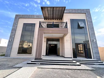 Luxury villa for rent in Al Hooshi, Sharjah, with a huge area and super deluxe finishes.
