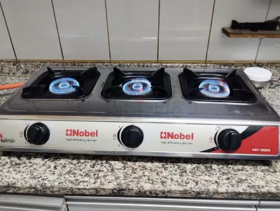 Nobel 3-Burner Gas Stove - Stainless Steel, Used Working well