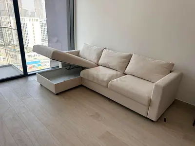 Ikea vimle L shape sofa bed Beige Beige L-shaped Sofa with Storage — Good Condition