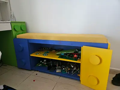 Home center Lego theme bench for kids room