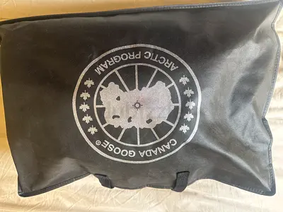 Canada Goose large black tote bag / garment bag with logo